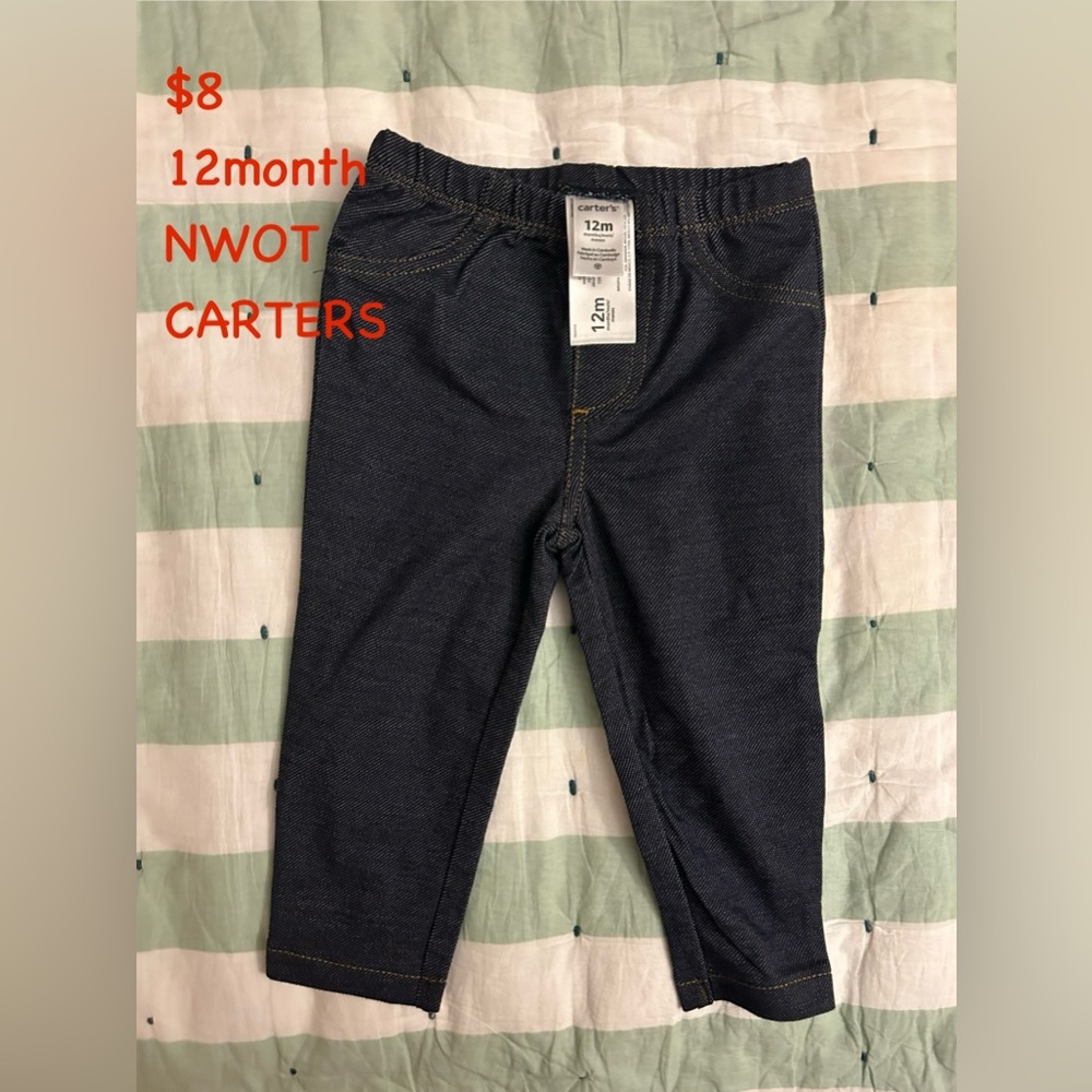 CARTER’S - Jean Jeggings Pull on Pants NWOT 12 months
